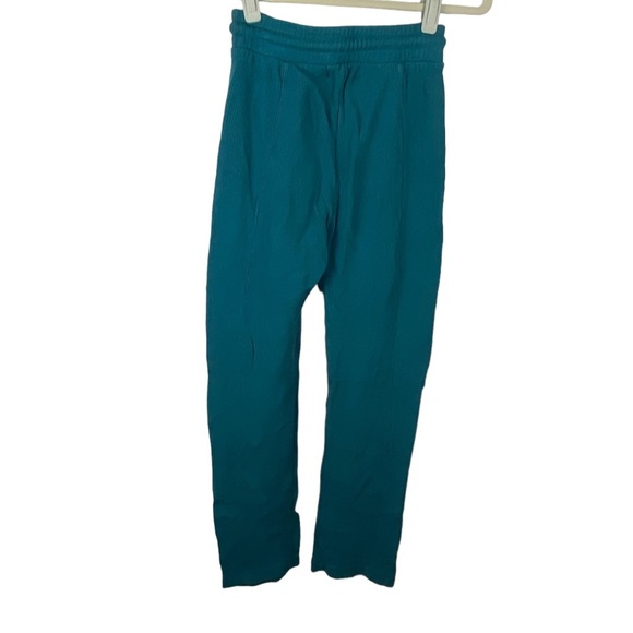 NWT WILDFOX teal drawstring loungewear comfortable pants XS straight leg - Picture 4 of 9